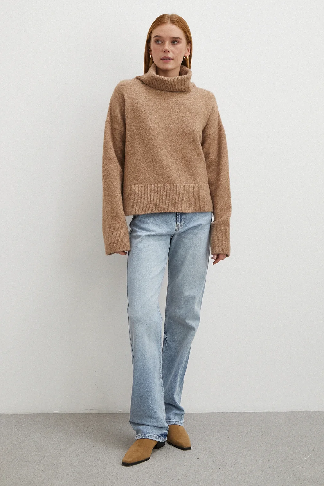 Yüksek Bel Straight Fit Jean Buz Mavisi