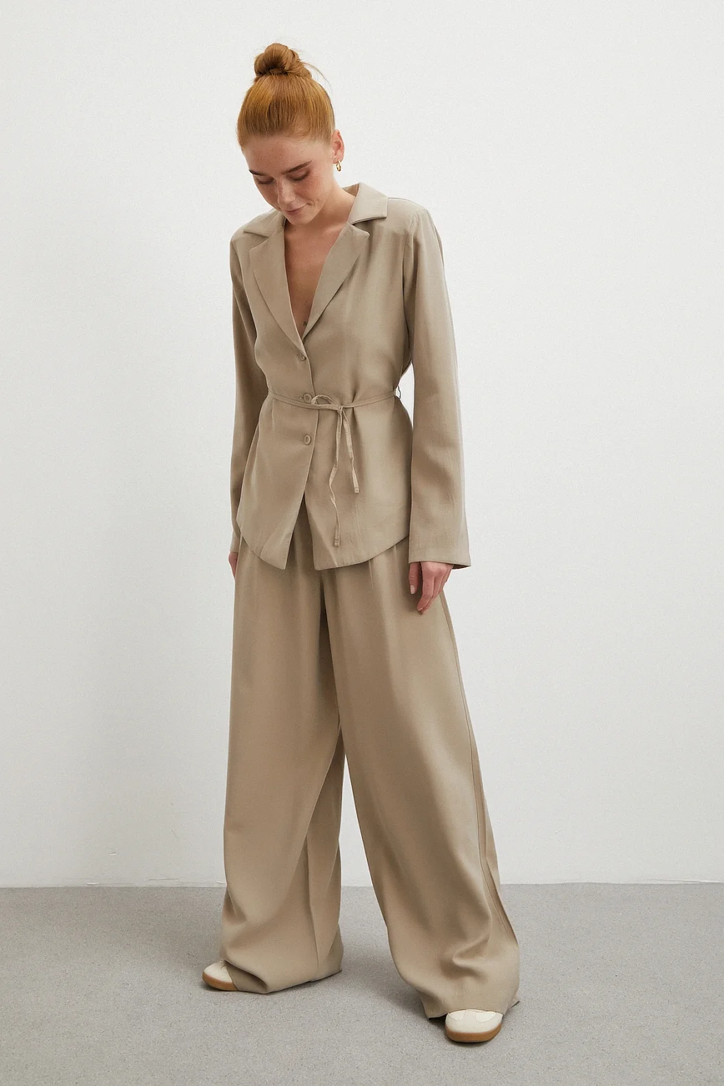 Gömlek Pantolon Modal Takım Taş