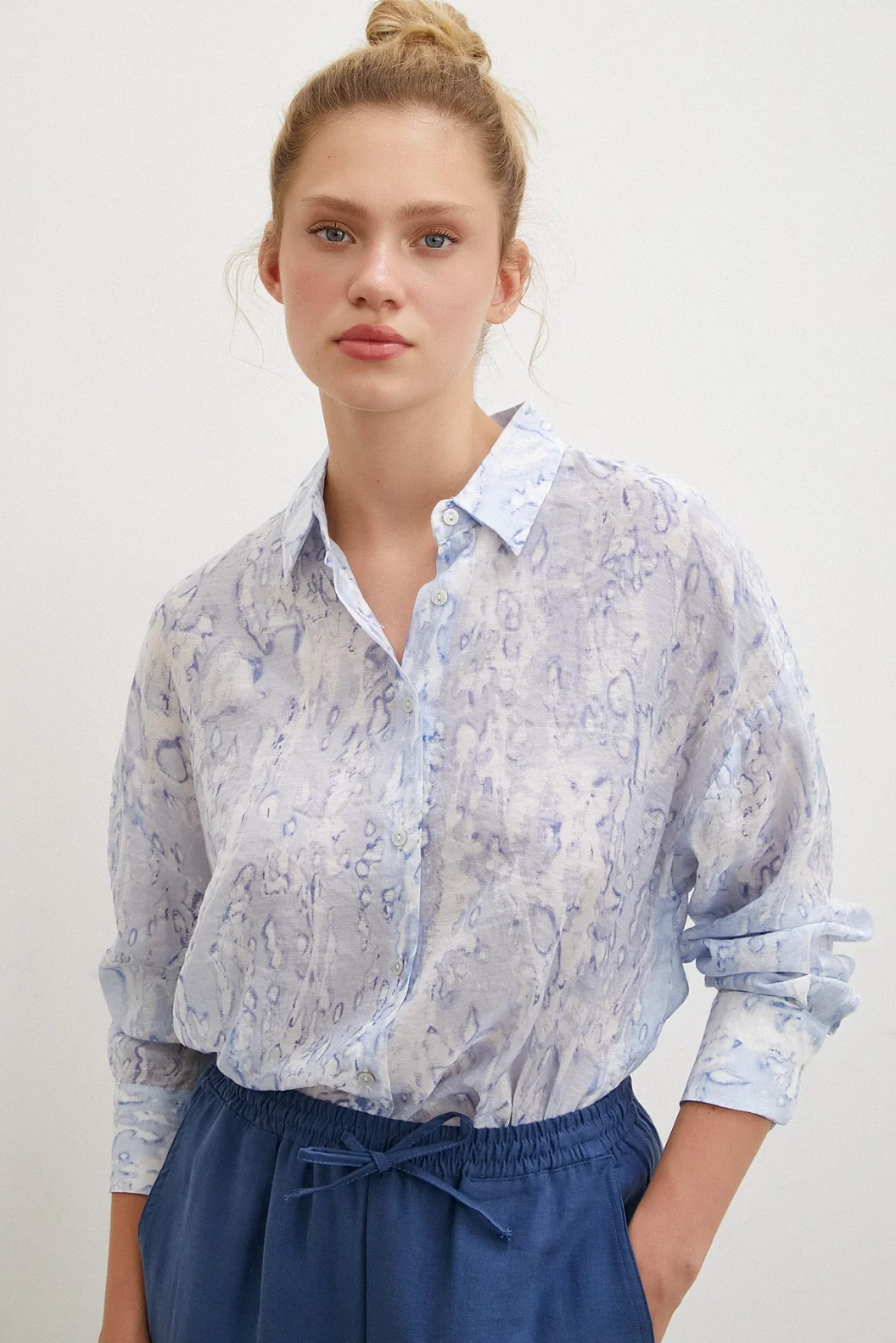 Polka Dot Shirt Blue