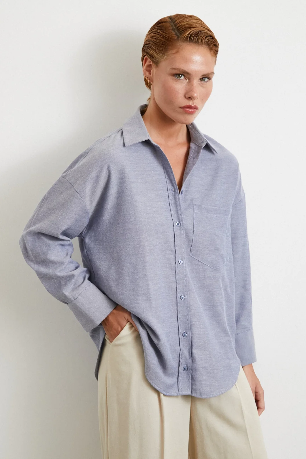 Striped Classic Shirt Dark Navy