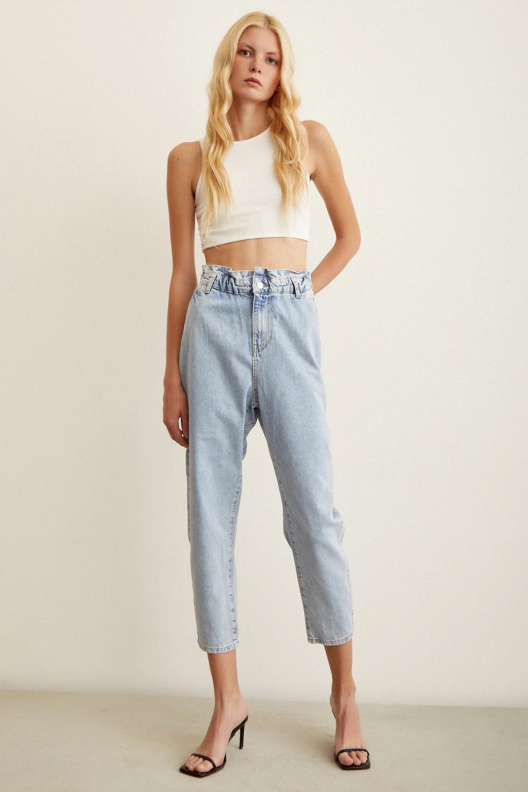 حزام الجينز الأم شيات الأزرق الجليدي