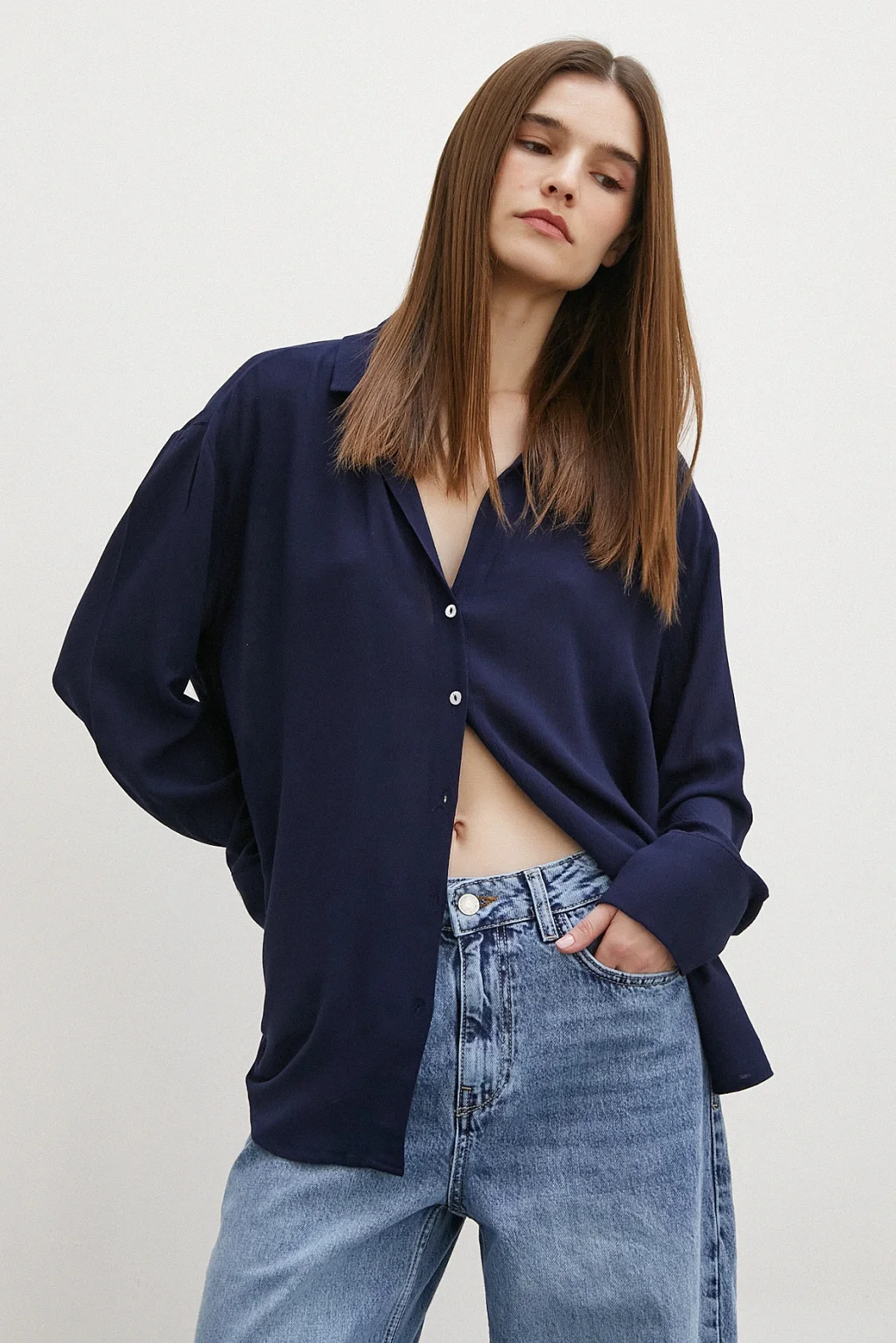 Viskon Basic Shirt Navy