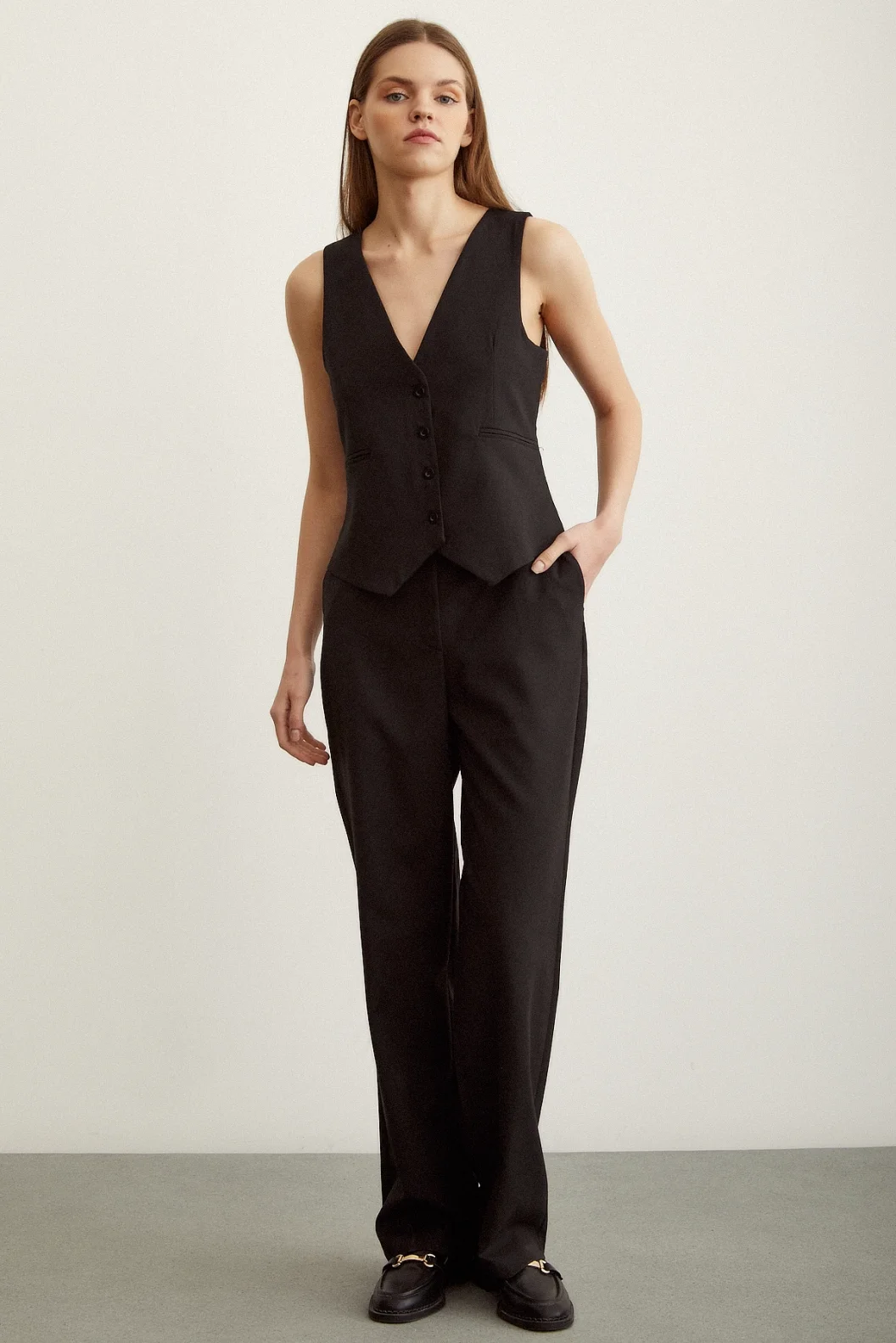 Klassische Schlaghose Schwarz