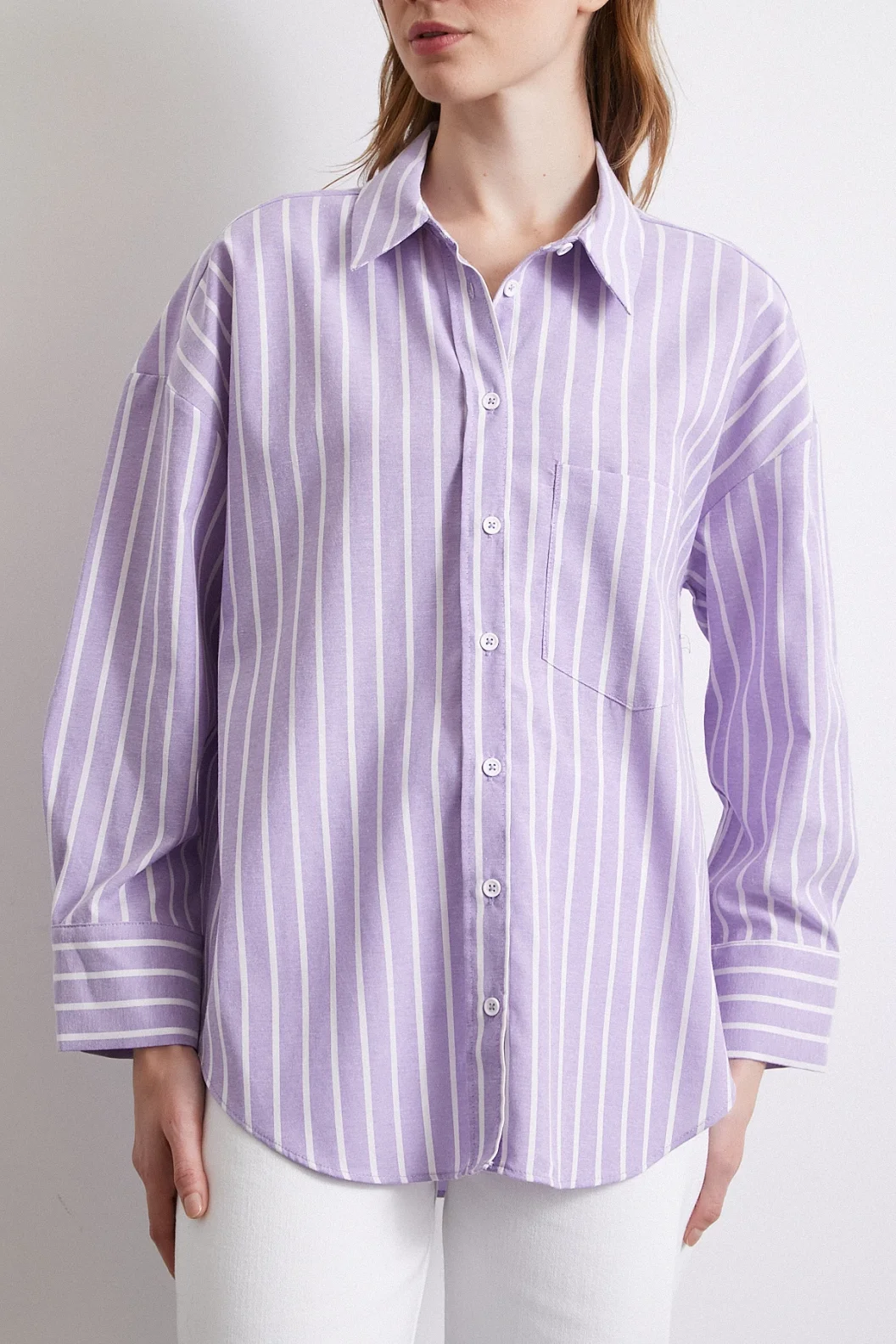 Lilac Striped Shirt