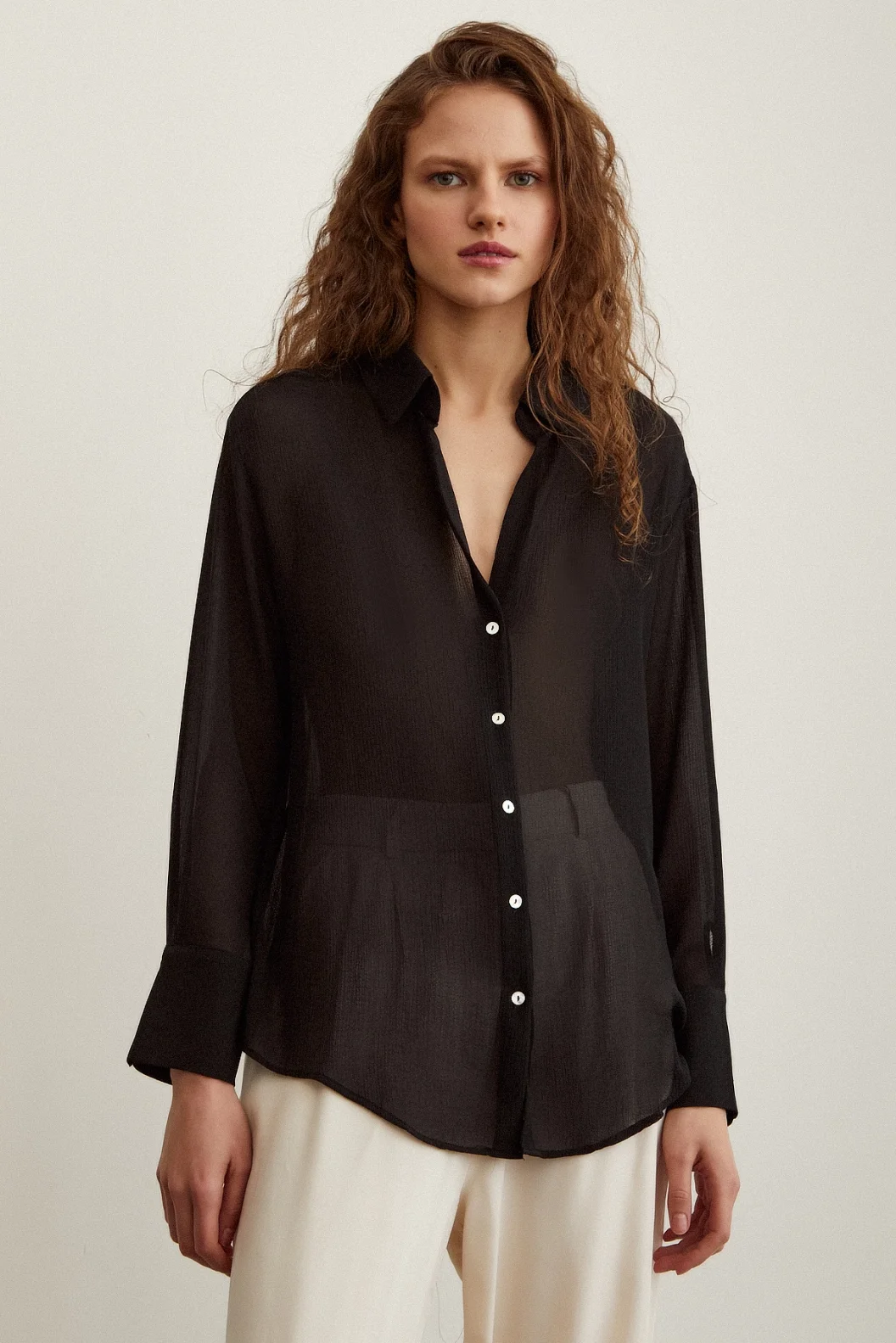 Chiffonbluse Schwarz