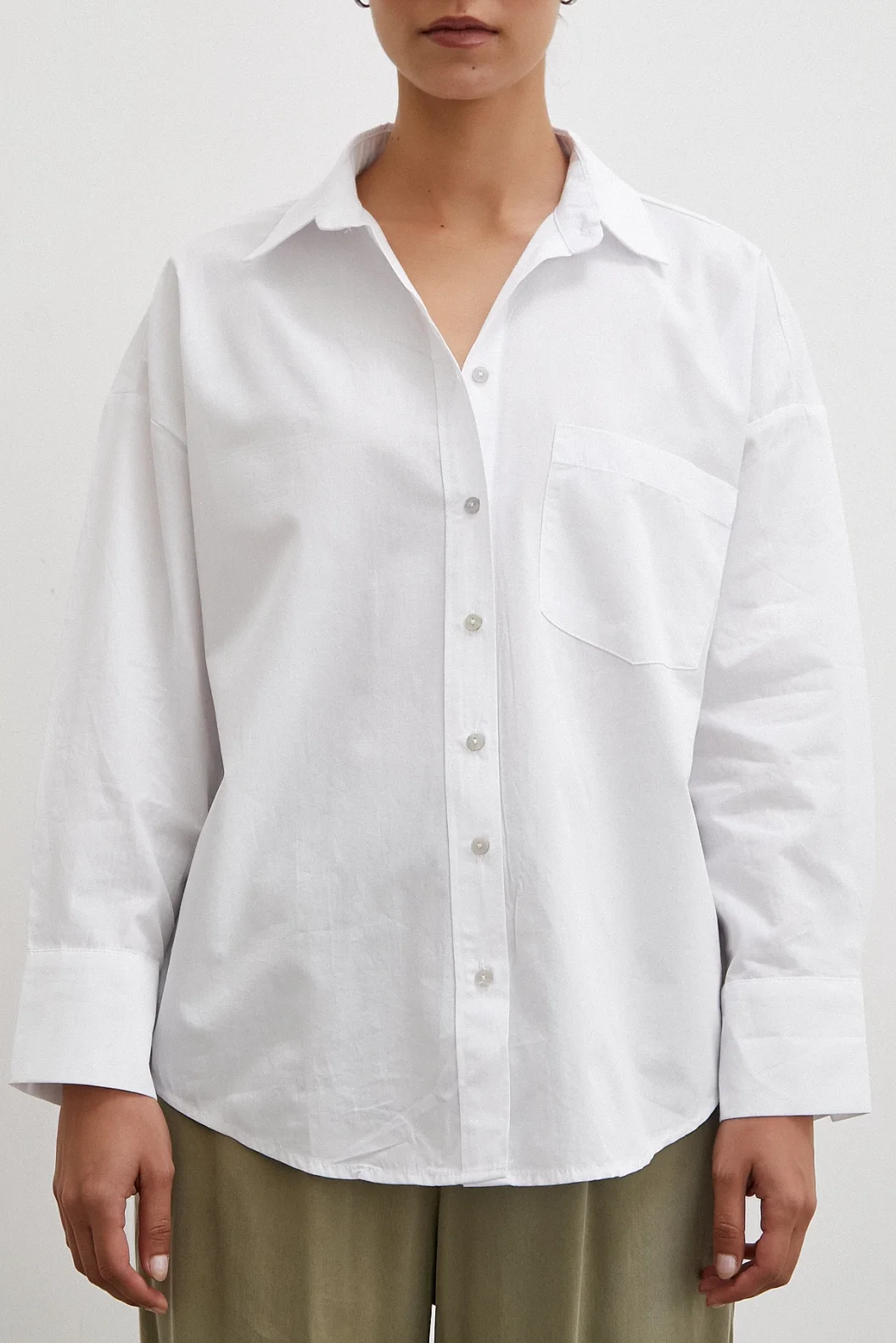 Einzelne Oversize-Shirt Weiß