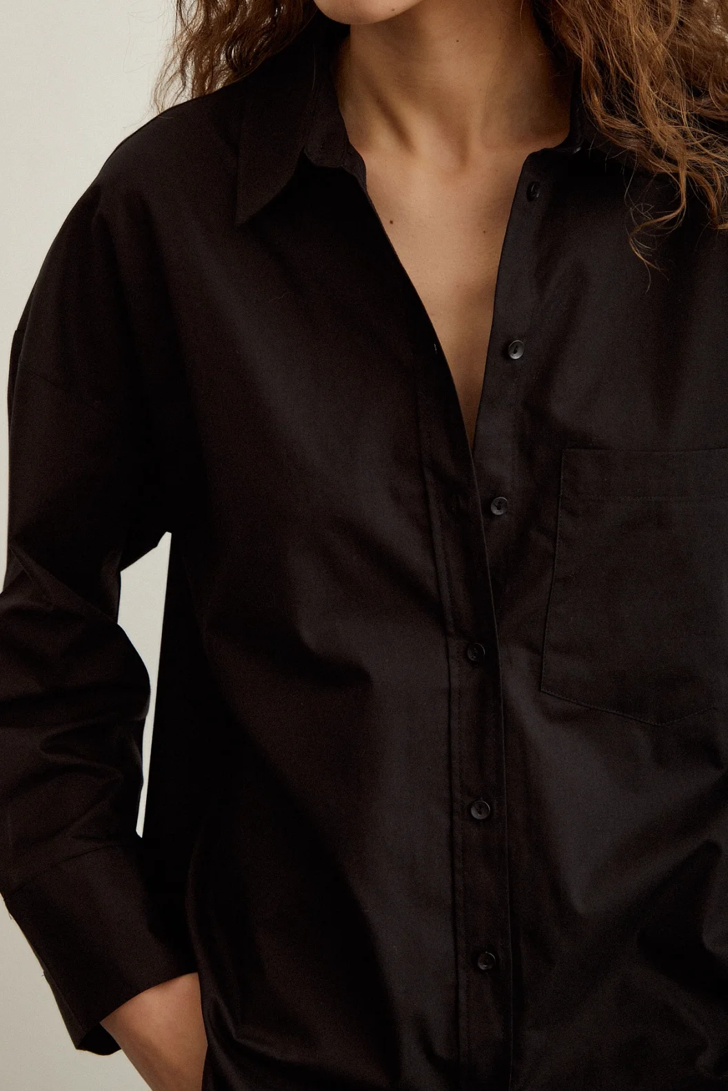 Cotton Poplin Shirt Black