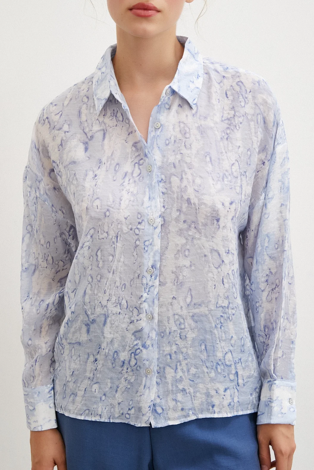 Polka Dot Shirt Blue