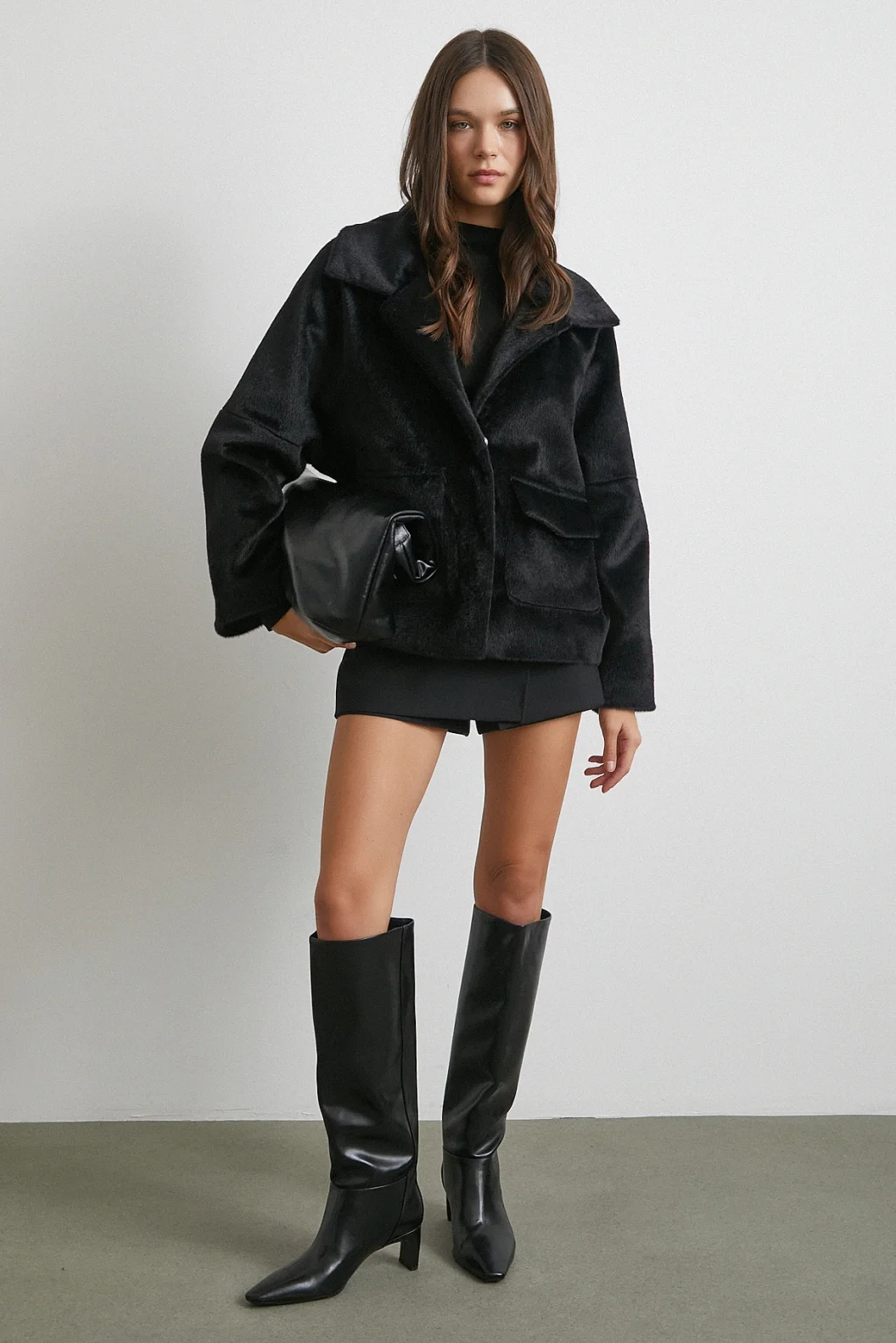 Reglan Tay Flok Mont Siyah