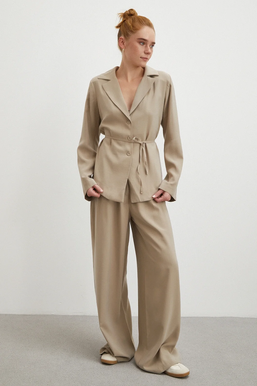 Gömlek Pantolon Modal Takım Taş