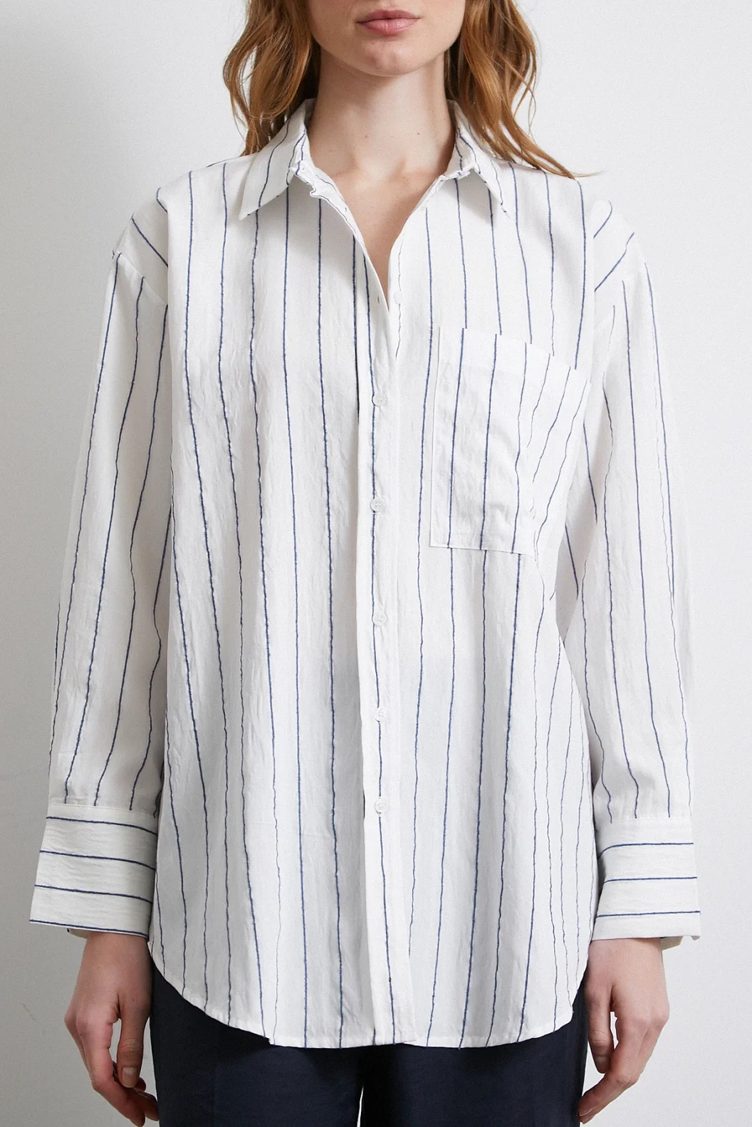 Striped Pocket Shirt Indigo