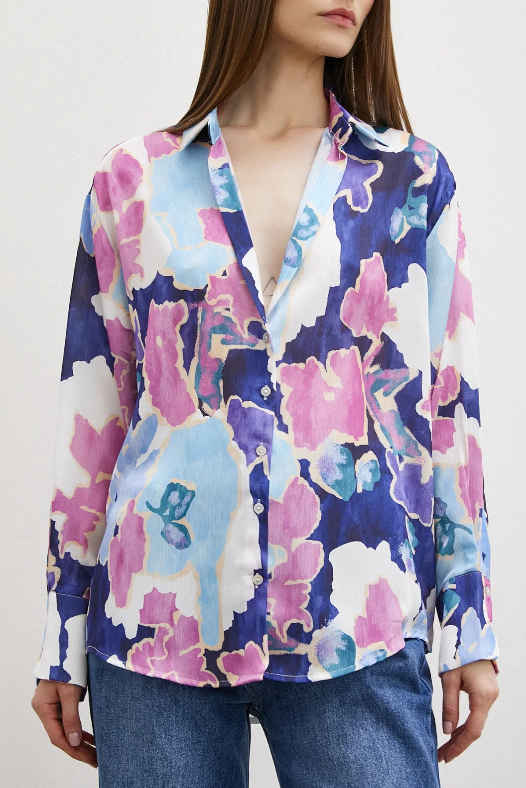 Patterned Waffle Shirt Navy