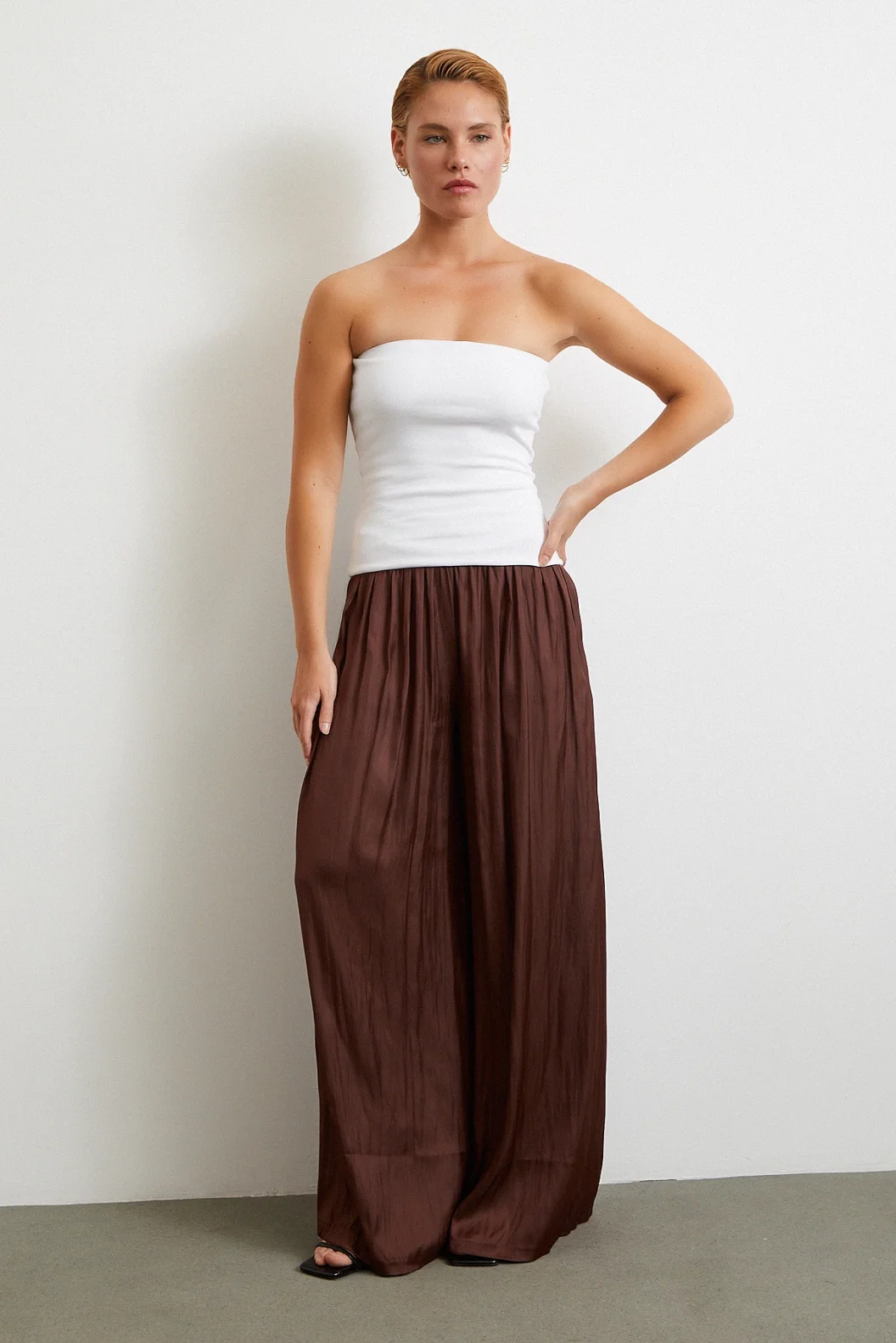 Trägerloses Top Weiß