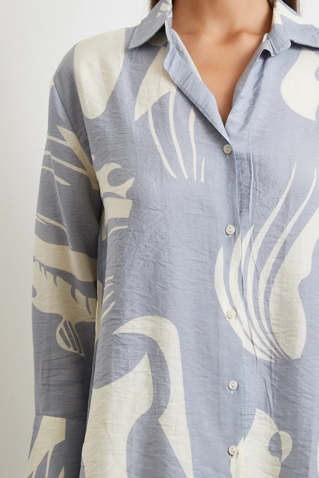 V Neck Modal Shirt Antiracist