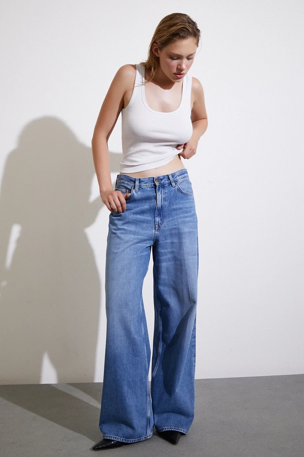 Yüksel Bel Baggy Jean Blue