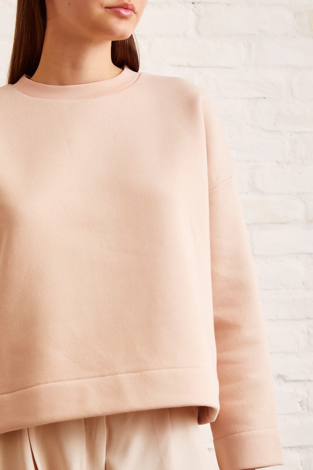 Fahrradkragen Oversize Sweatshirt Lachs