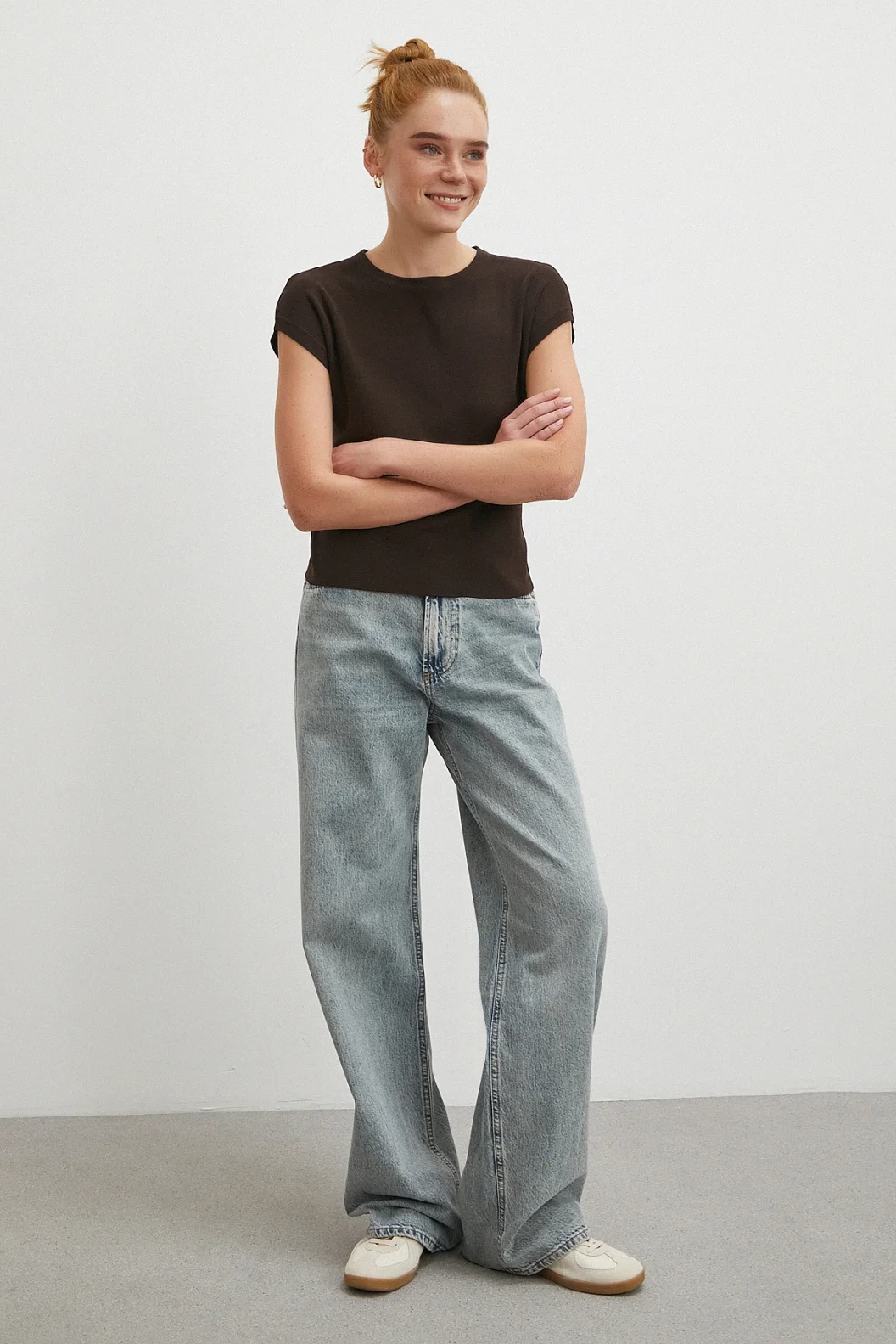 Yüksek Bel Relaxed Fit Jean Mavi