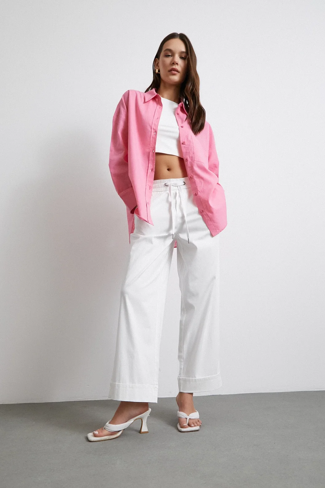 Lendy Leinenhemd Rosa