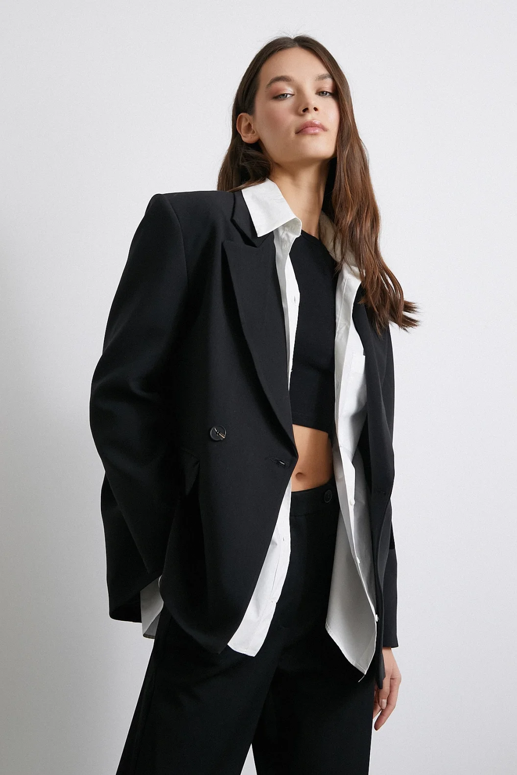 Classic Polyviscose Jacket Black