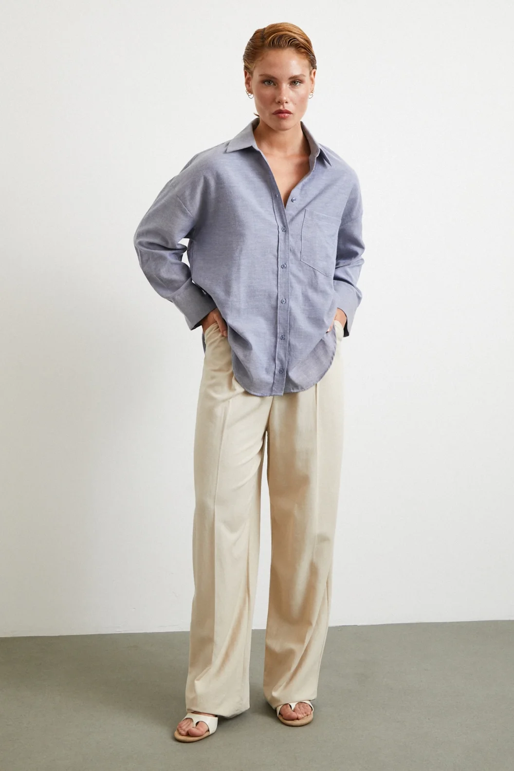 Striped Classic Shirt Dark Navy