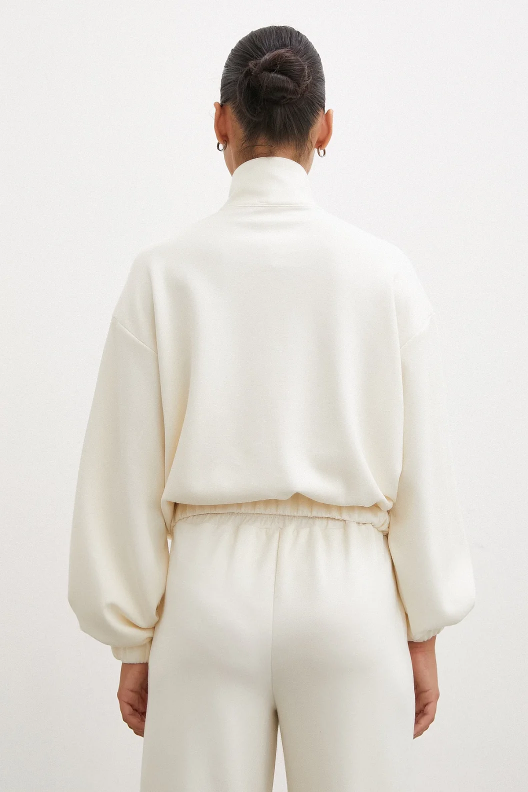 Zipper Sweatshirt Ecru