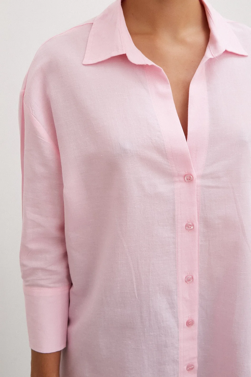 Pink Poor Arm Shirt with Slit