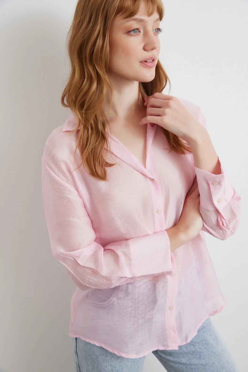 Thin Modal Shirt Pink
