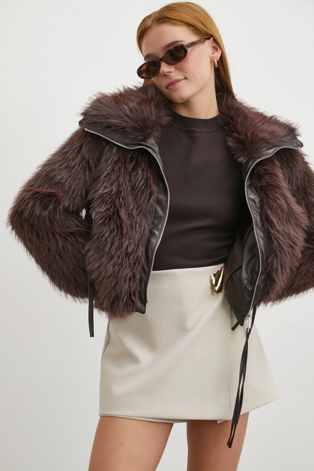 Deri Garnili Lolita Mont Kahve