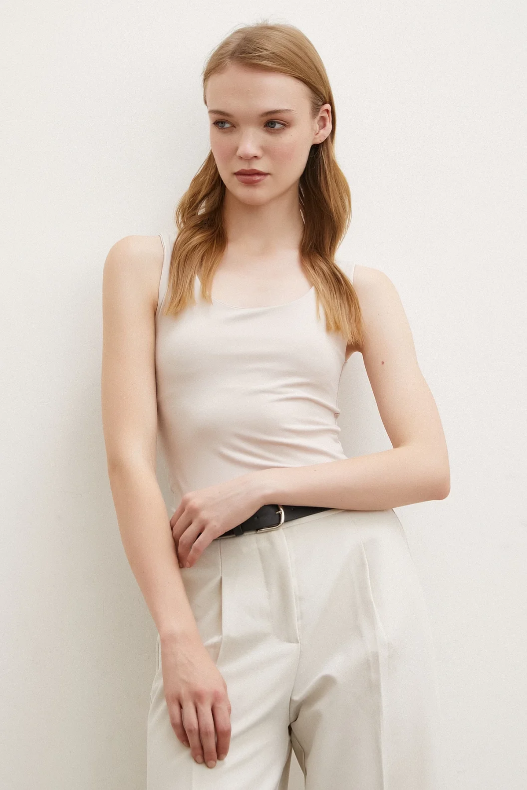 Gefüttertes Tanktop in Nerz