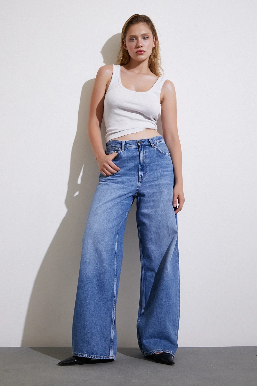 Yüksel Bel Baggy Jean Blue