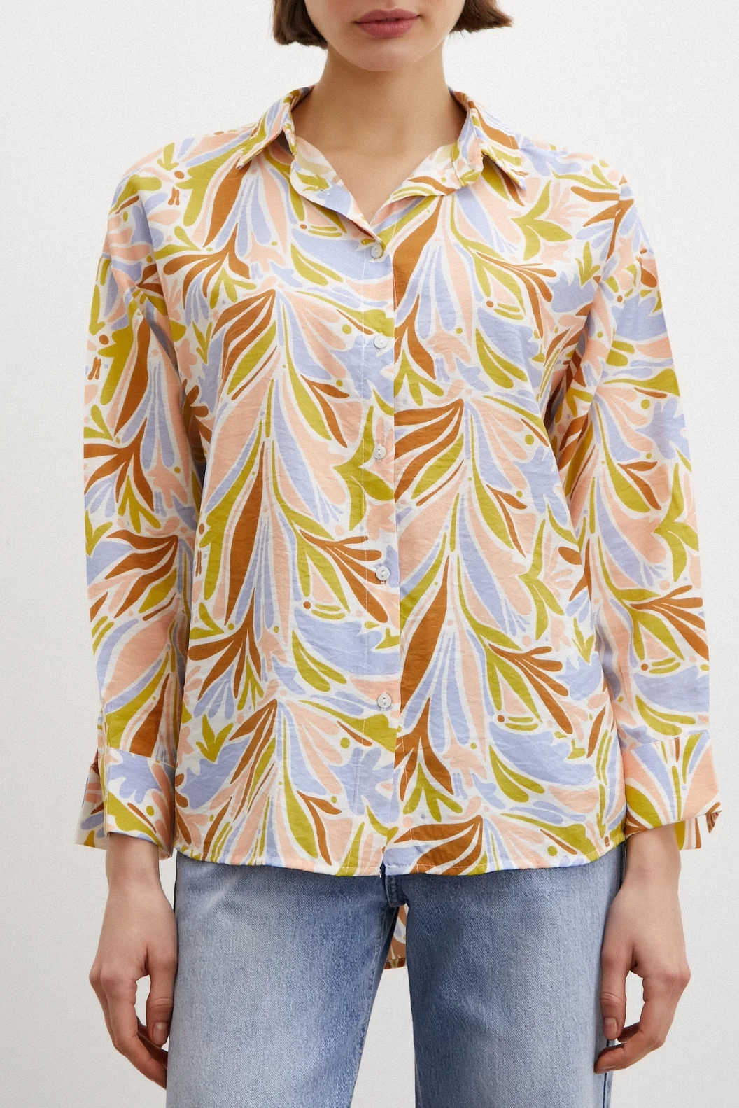 Printed Modal Shirt Powder