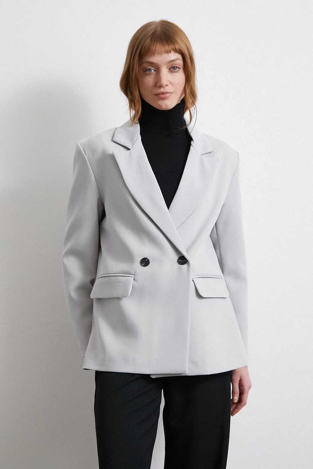 سترة كلاسيكية بوليفيسكون رمادية