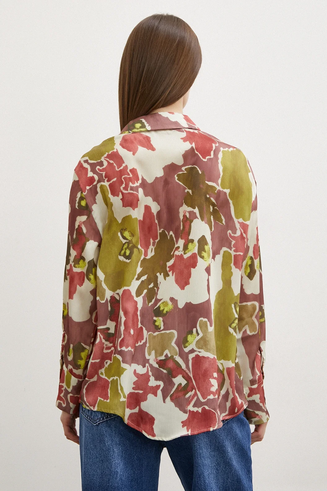 Patterned Waffle Shirt Khaki