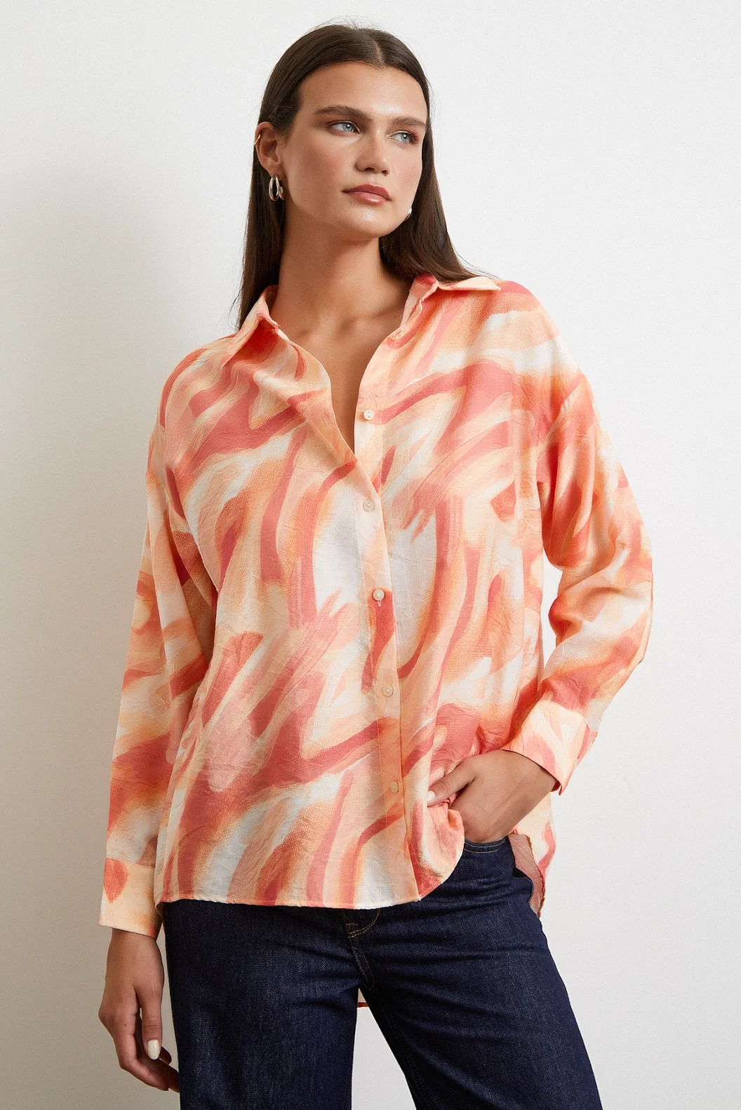 Deniz Esintisi Gömlek Oranj