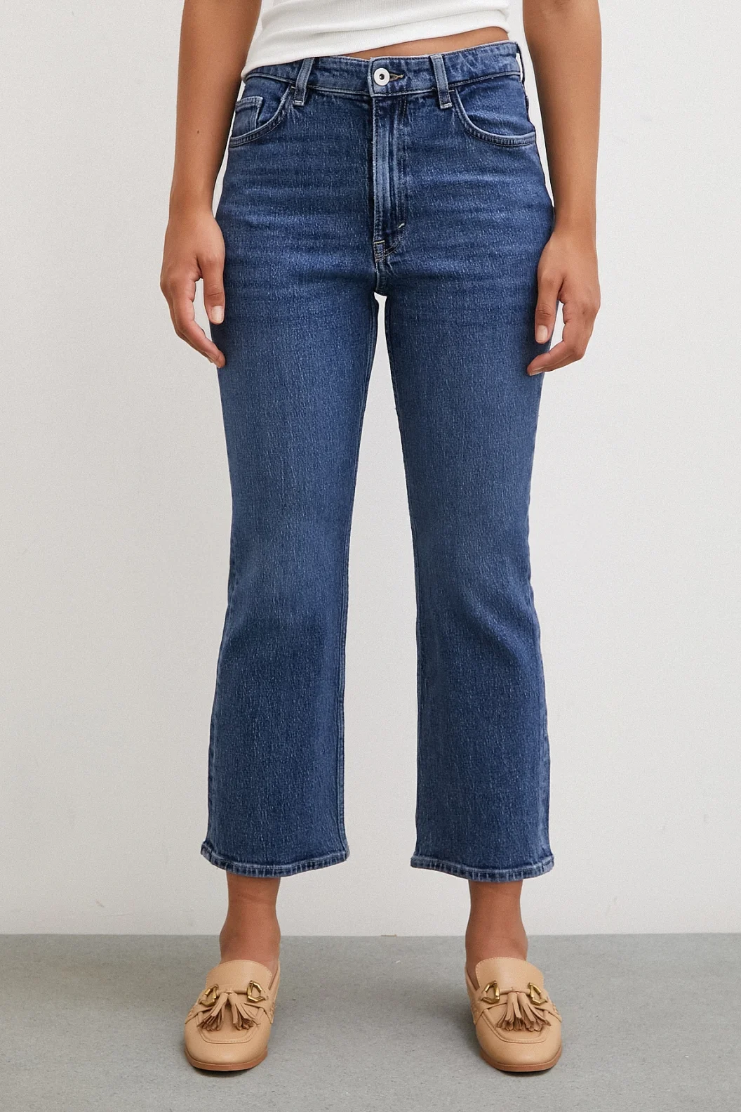 High Waist Regular Fit Jeans Blue