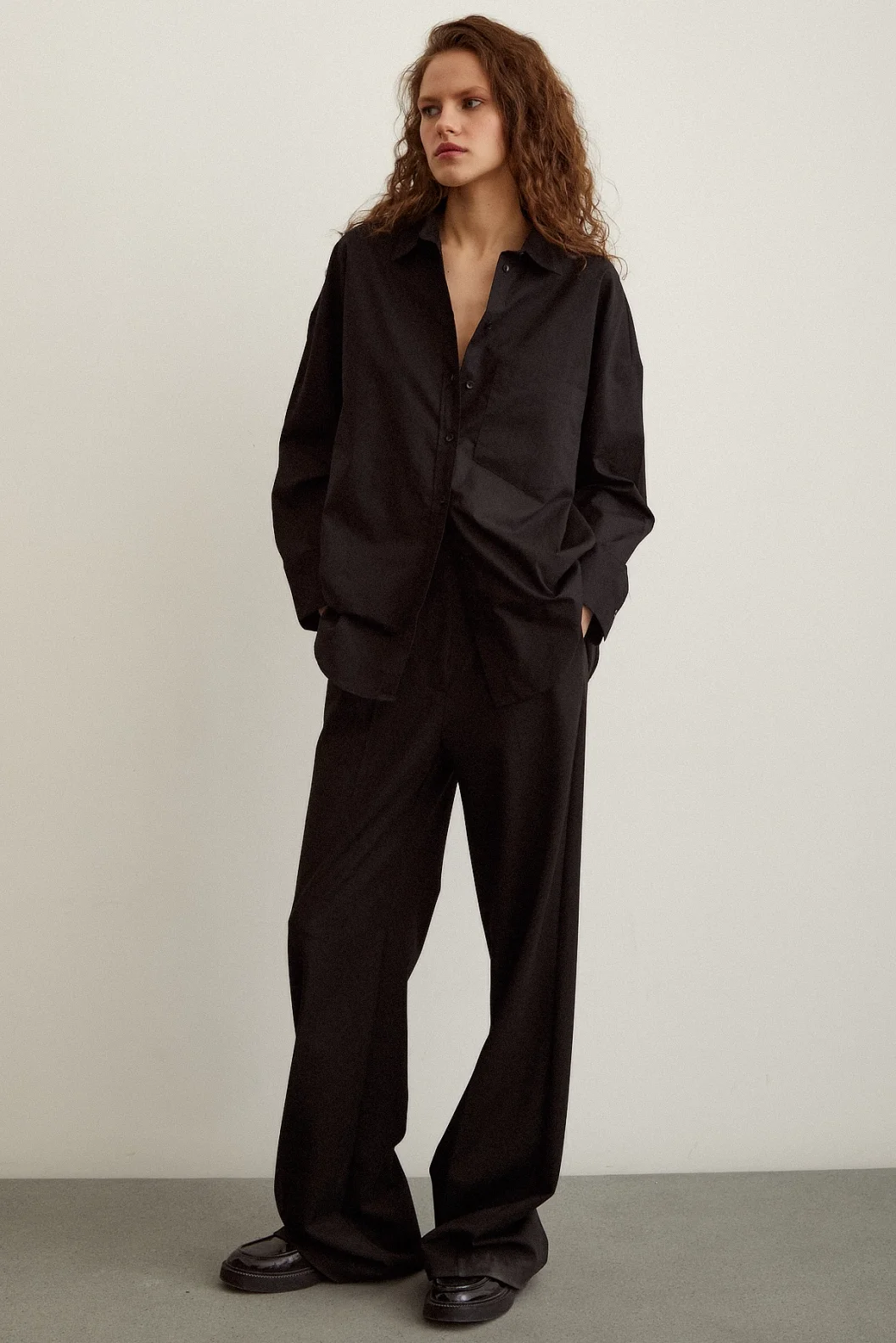 Cotton Poplin Shirt Black