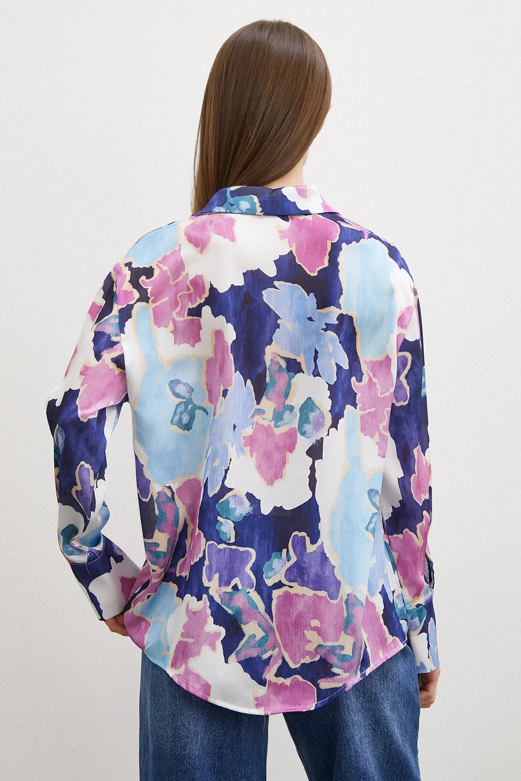 Patterned Waffle Shirt Navy