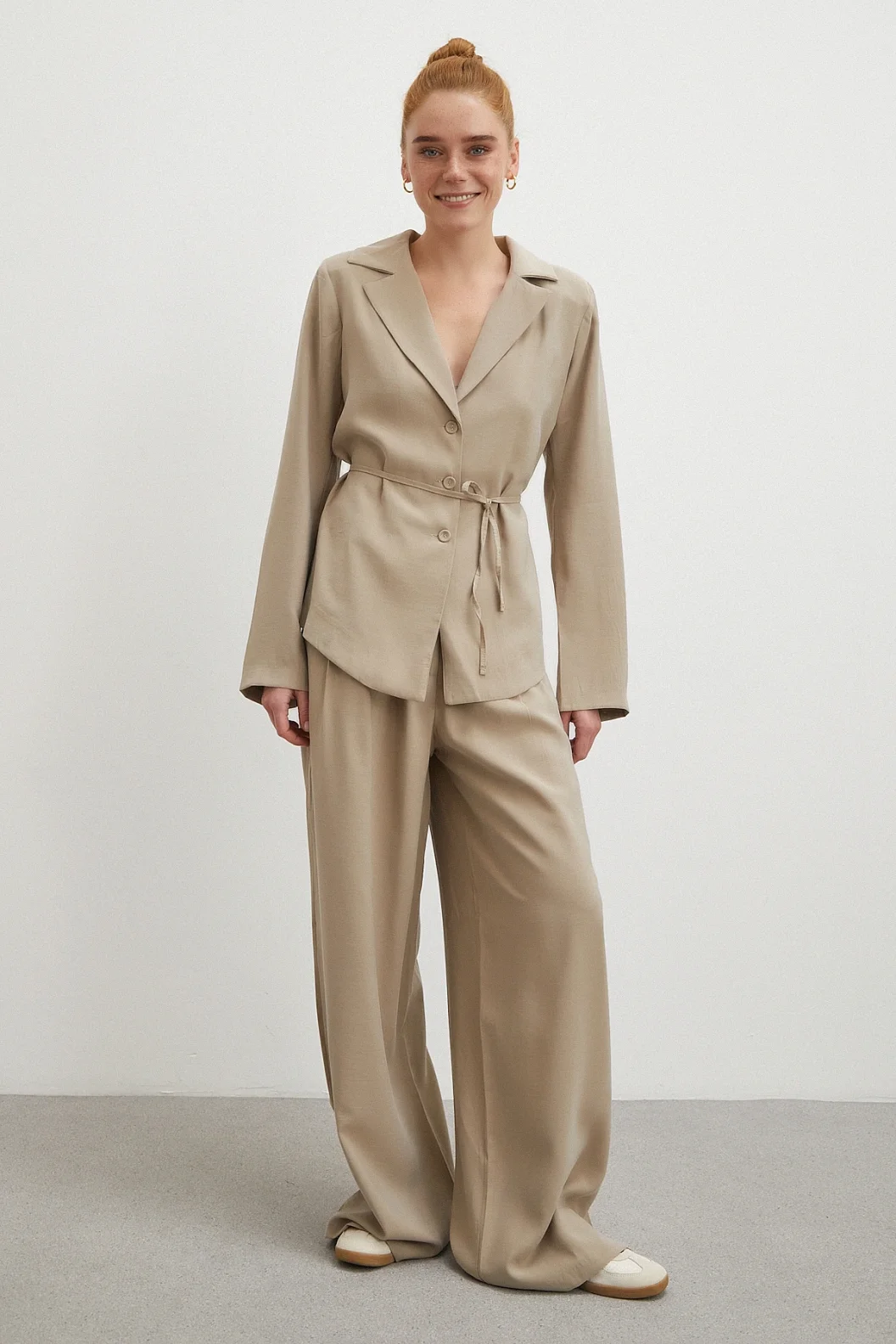 Gömlek Pantolon Modal Takım Taş