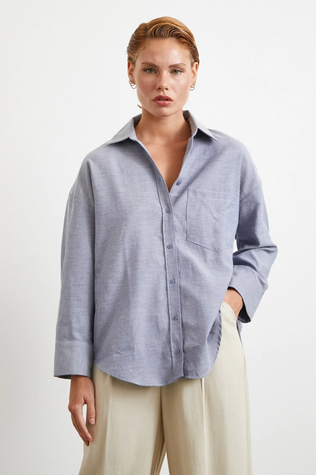 Striped Classic Shirt Dark Navy