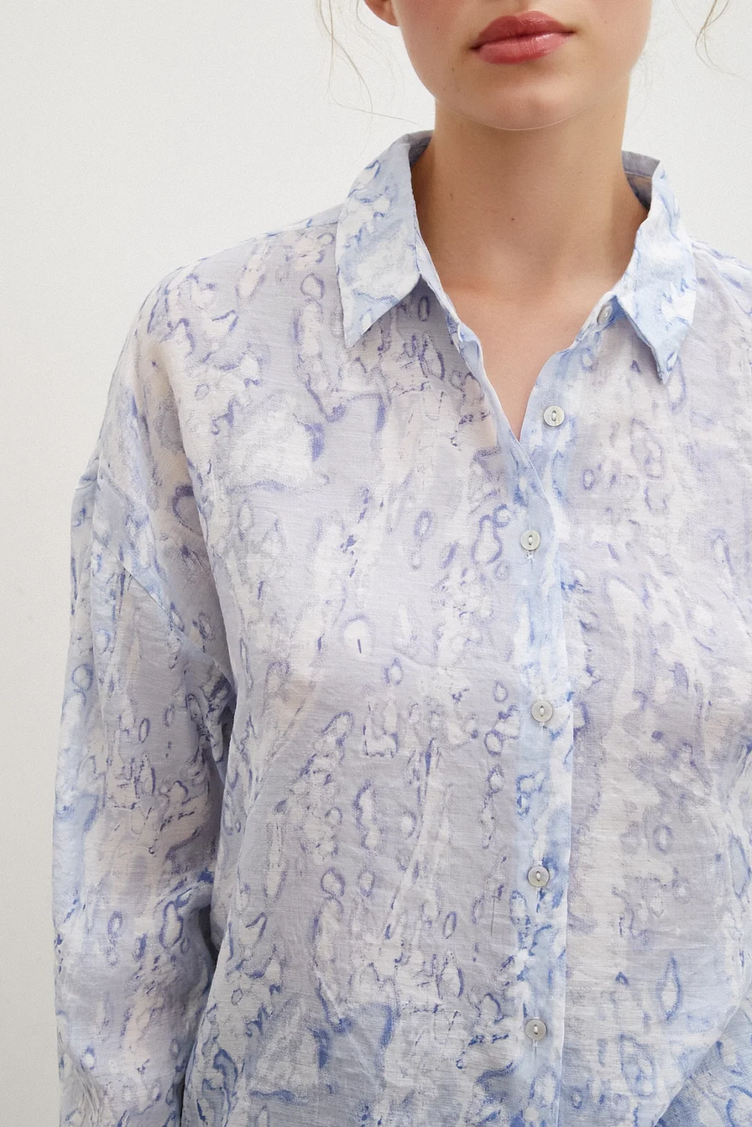 Polka Dot Shirt Blue