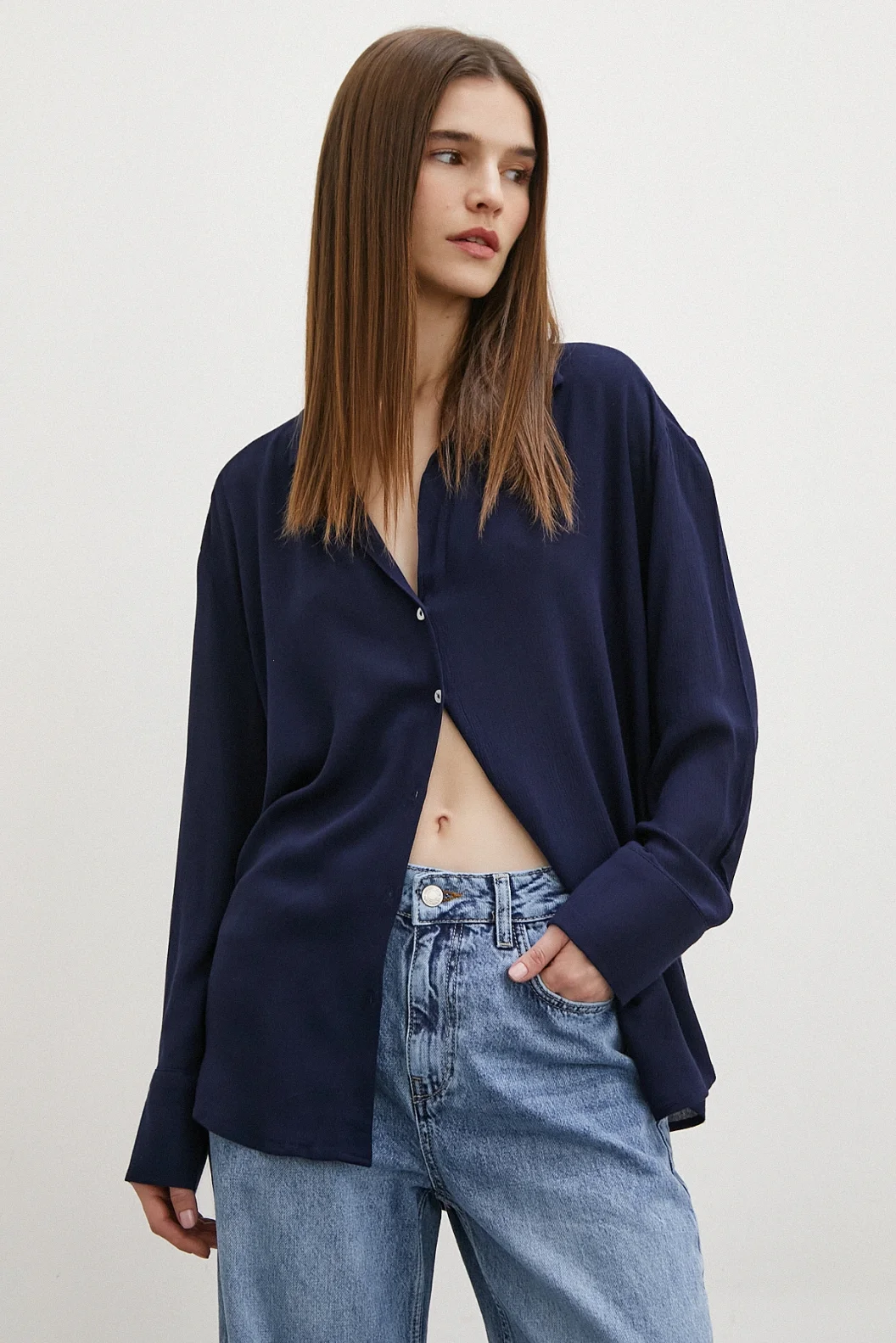 Viskon Basic Shirt Navy