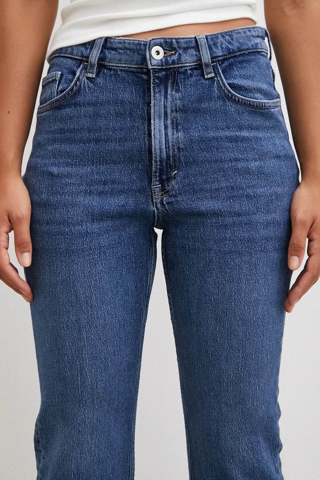 High Waist Regular Fit Jeans Blue