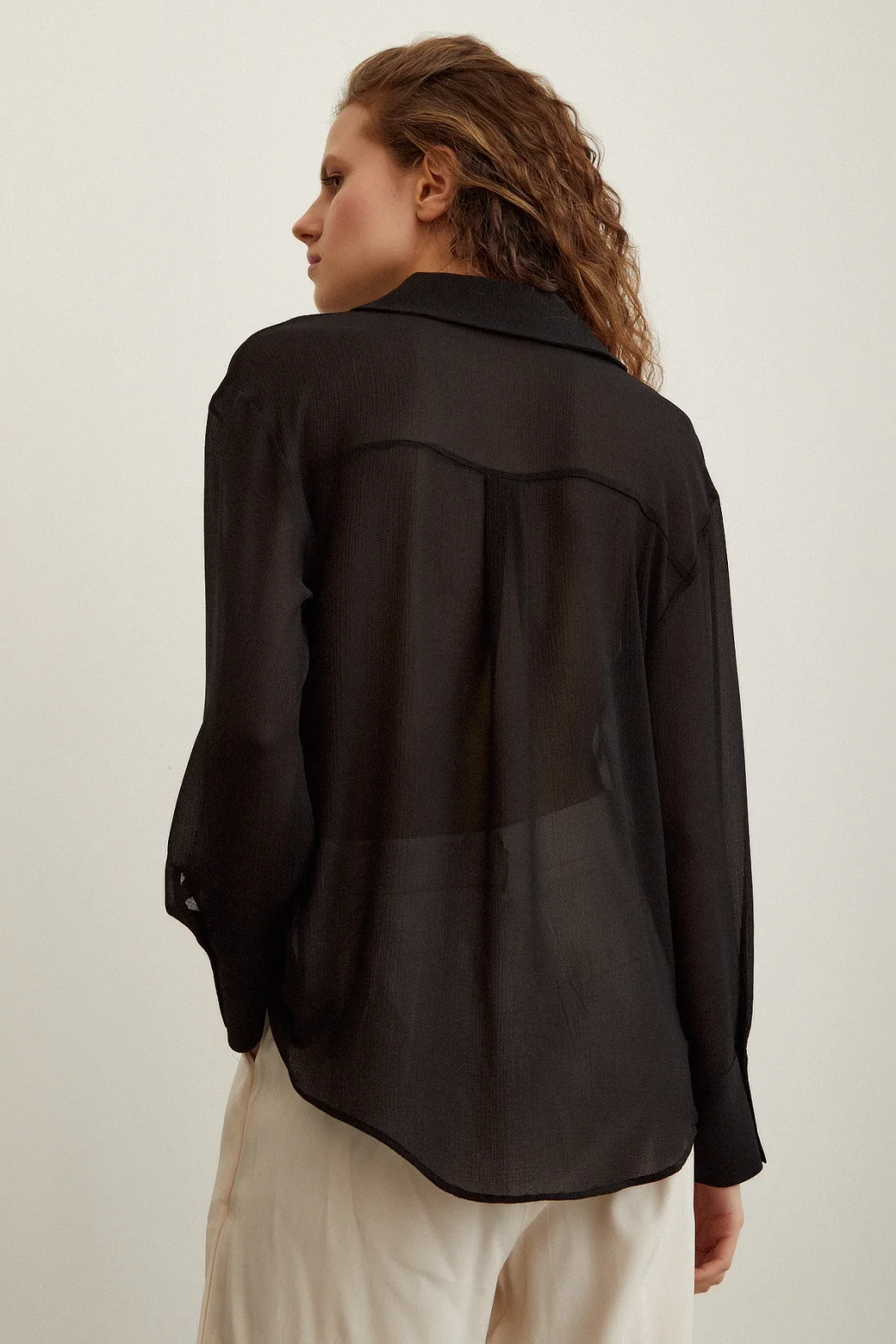 Chiffonbluse Schwarz