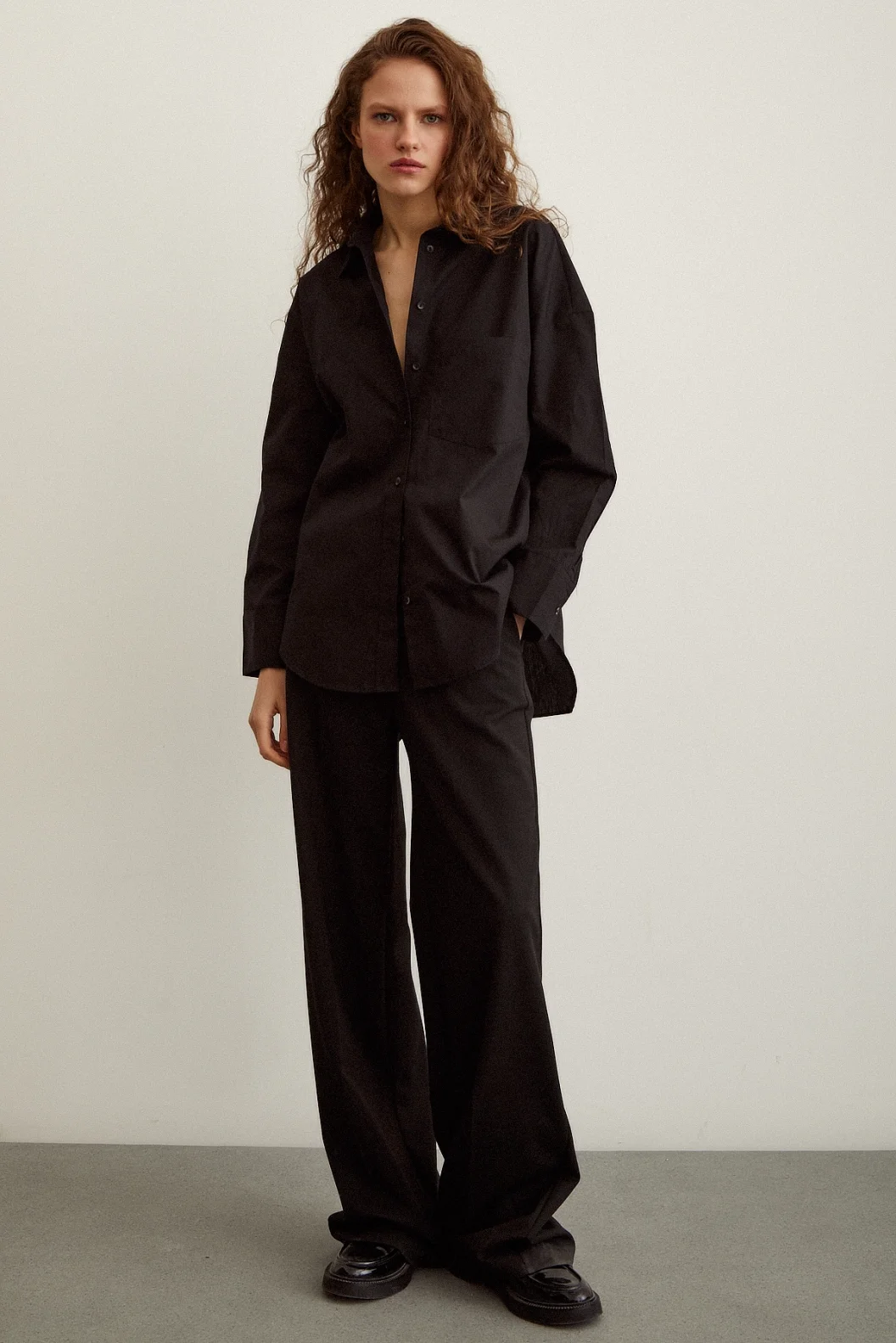 Cotton Poplin Shirt Black