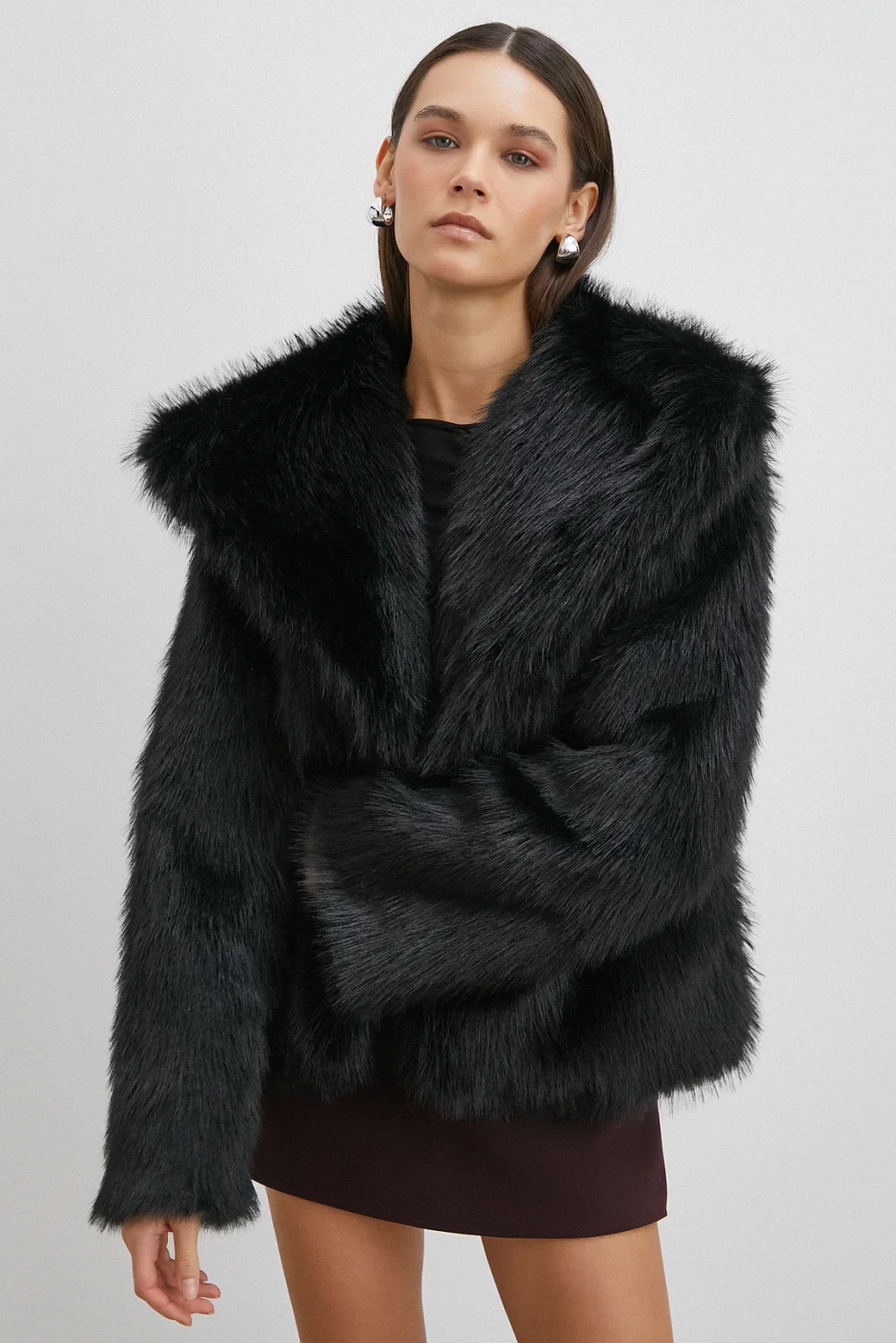 Midi Boy Lolita Kürk Siyah