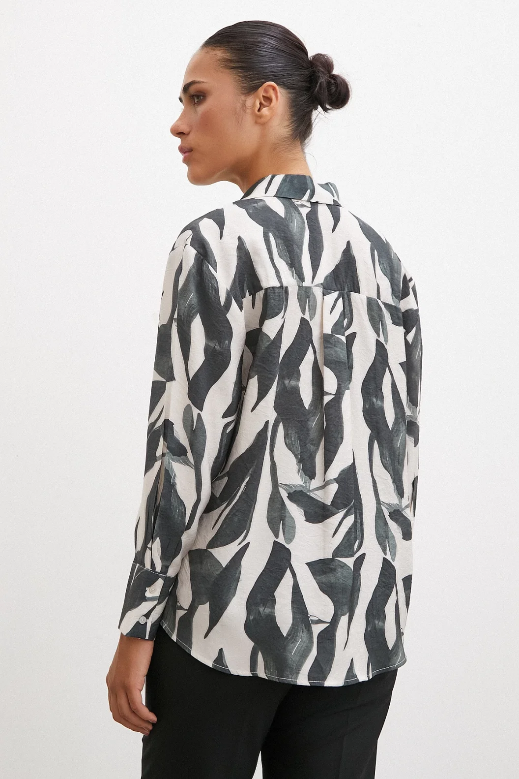 Bedrucktes Modaleshemd Khaki