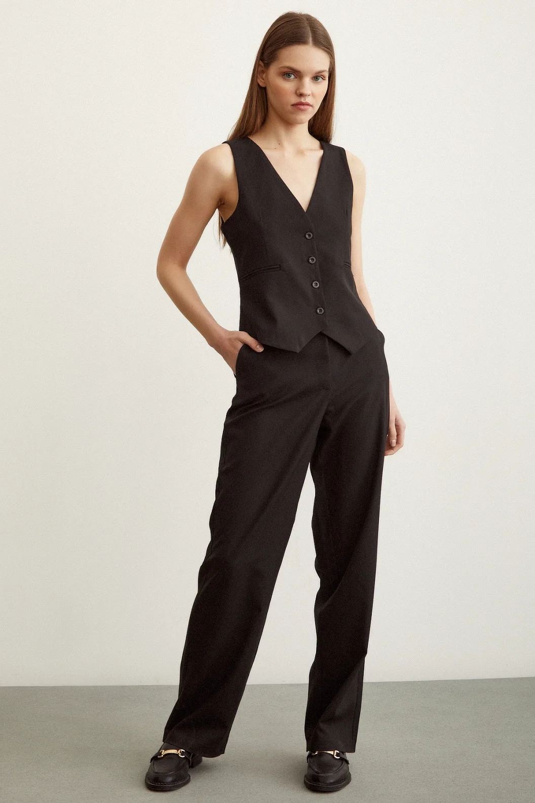 Klassische Schlaghose Schwarz