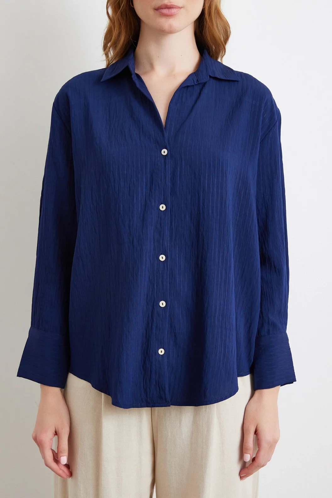 Parallel Striped Shirt Navy