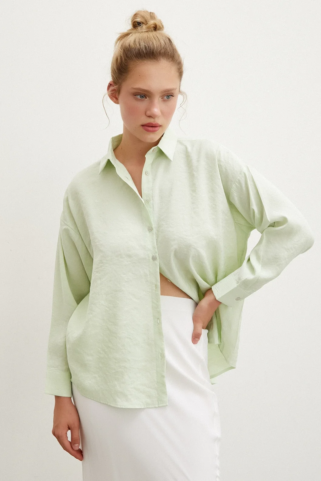 Basic Modal Shirt Mint