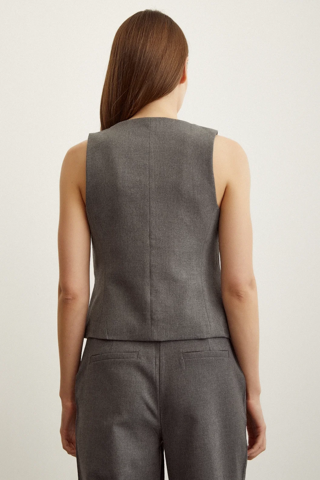 Klasik Boru Paça  Pantolon Gri